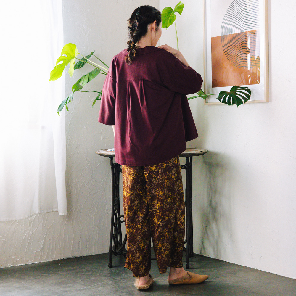 21号(6L~) FONTLAB リネンブレンドハーフスリーブジャケット6