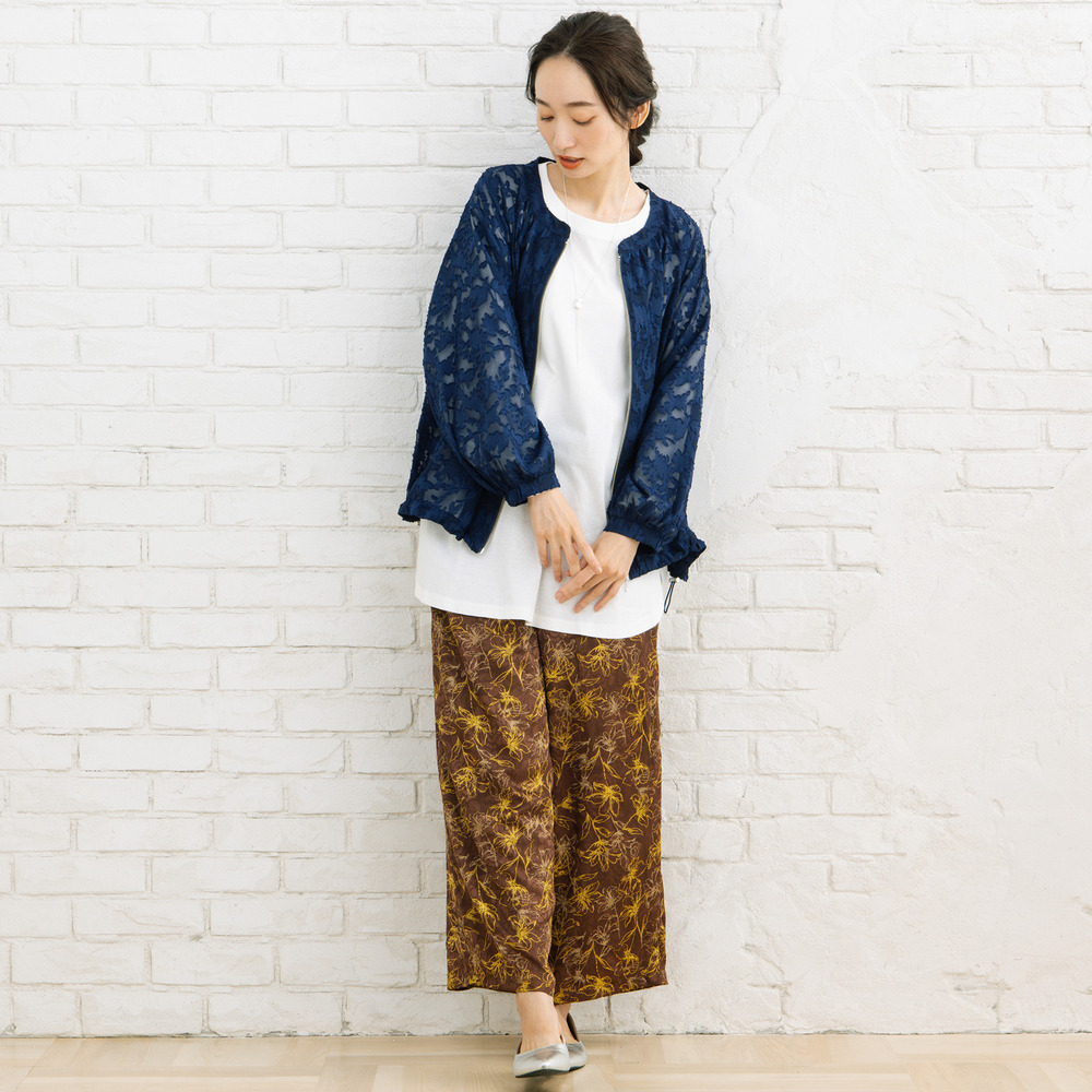 21号(6L~) FONTLAB フラワージャガードシアーブルゾン10