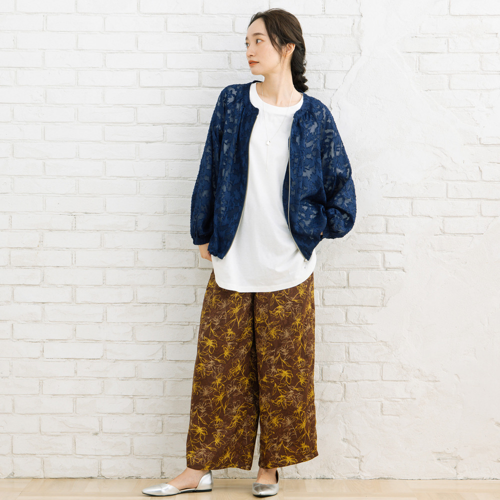 21号(6L~) FONTLAB フラワージャガードシアーブルゾン11