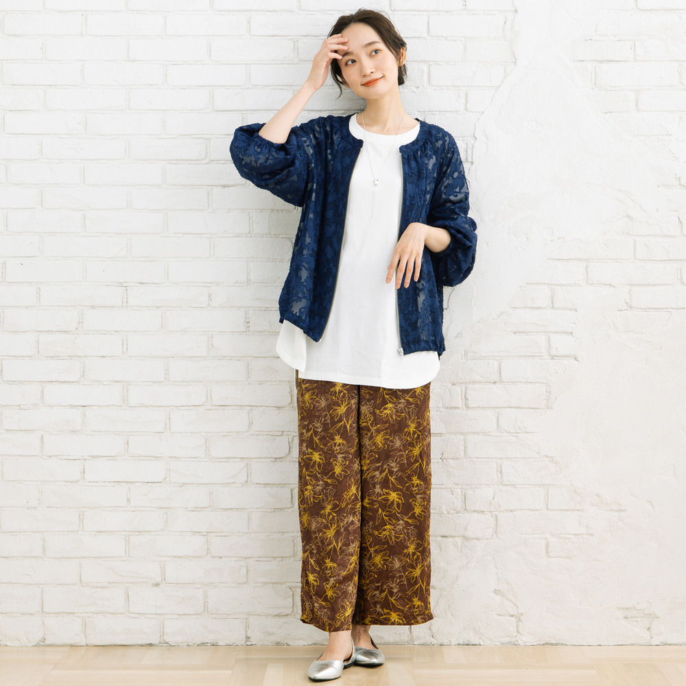 21号(6L~) FONTLAB フラワージャガードシアーブルゾン12