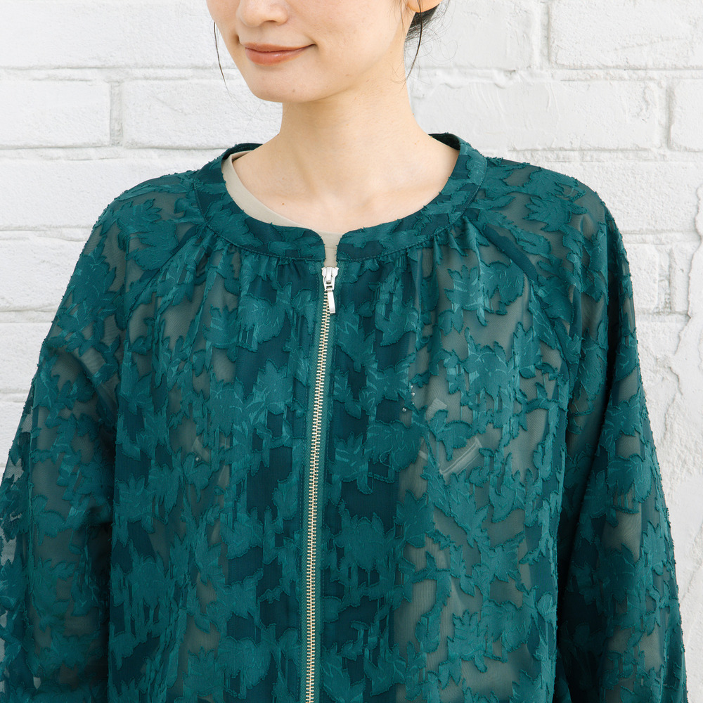 21号(6L~) FONTLAB フラワージャガードシアーブルゾン19