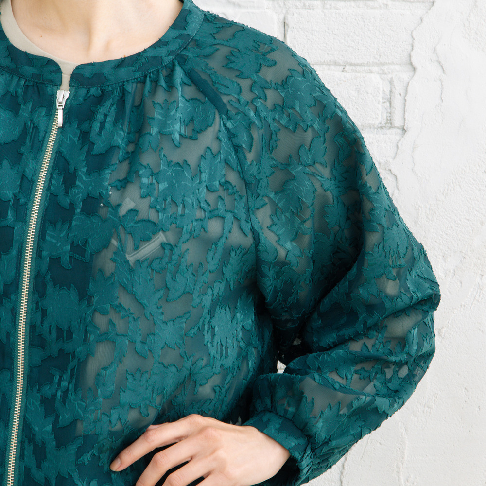 21号(6L~) FONTLAB フラワージャガードシアーブルゾン20