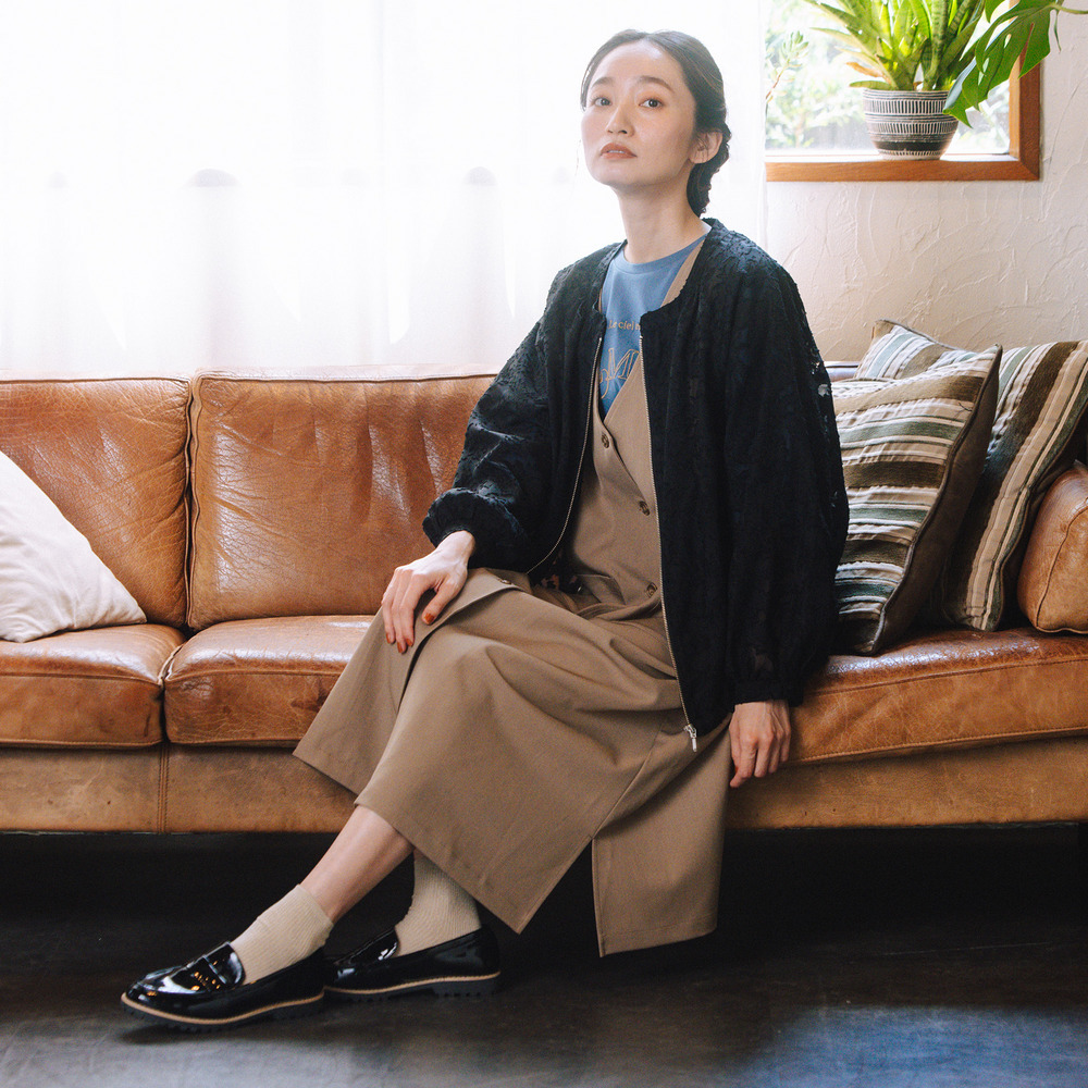 21号(6L~) FONTLAB フラワージャガードシアーブルゾン6