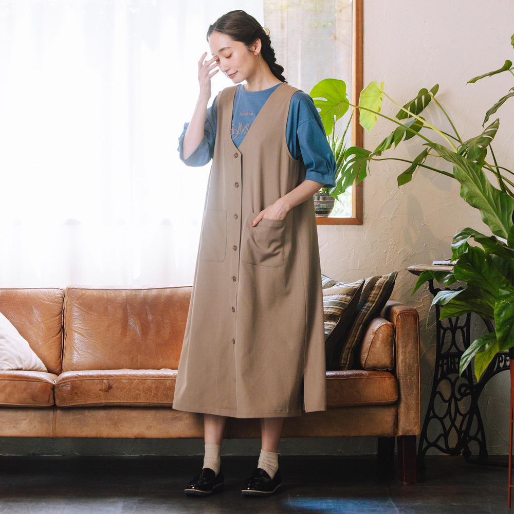 21号(6L~) FONTLAB 2WAYジレ×ジャンパースカート5