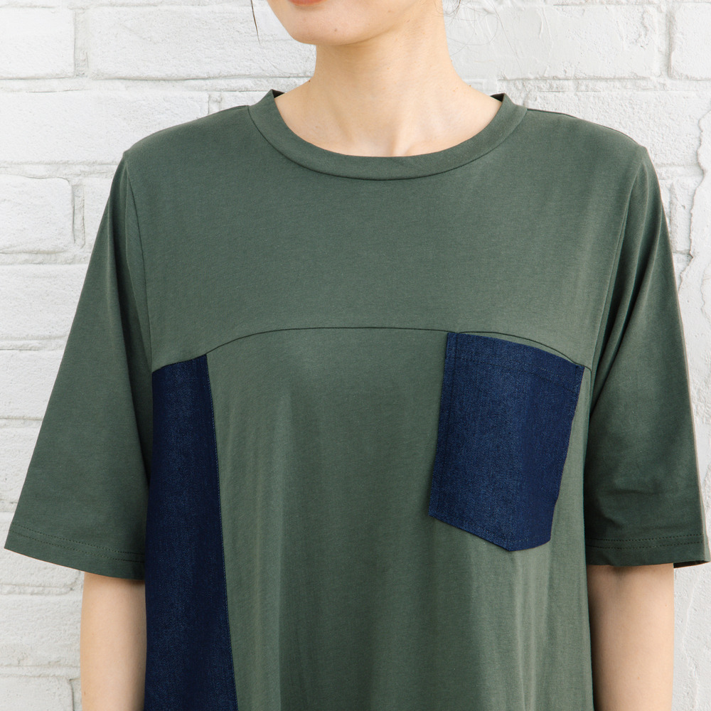 21号(6L~) FONTLAB ライトデニムドッキングワンピース17