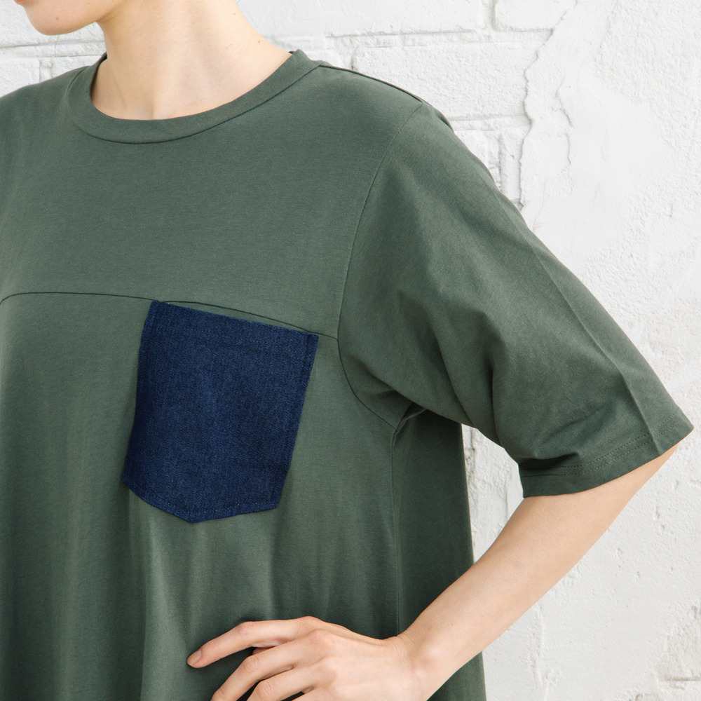 21号(6L~) FONTLAB ライトデニムドッキングワンピース18