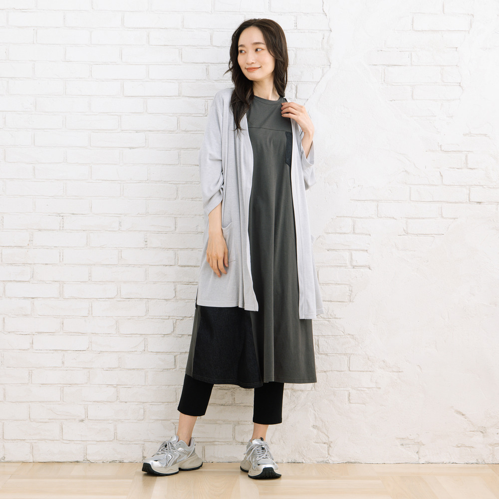 21号(6L~) FONTLAB ライトデニムドッキングワンピース4