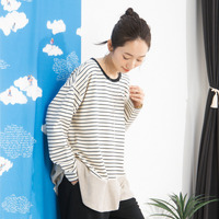 FONTLAB スイッチボーダーアシンメトリーカットソー