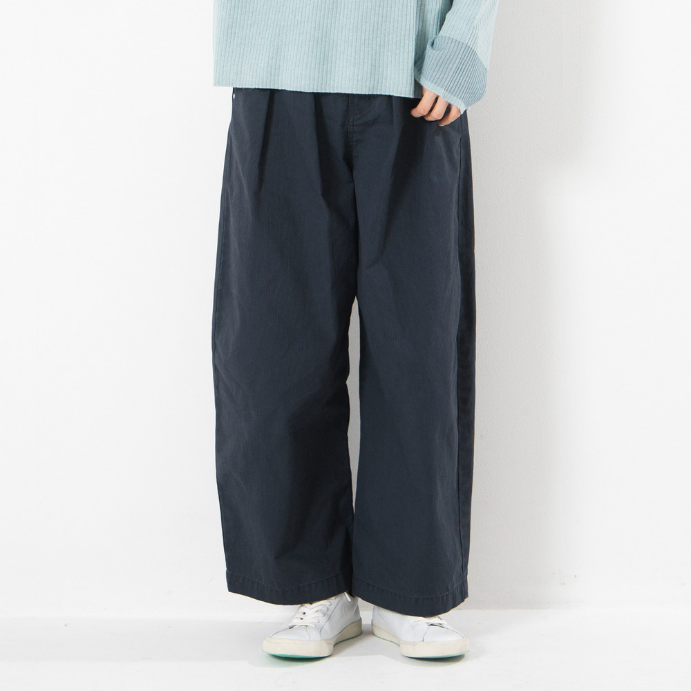 FONTLAB コットンピケタックワイドパンツ