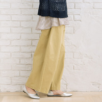 FONTLAB コットンピケタックワイドパンツ