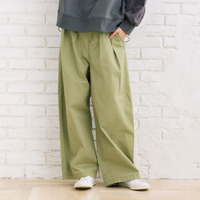 FONTLAB コットンピケタックワイドパンツ