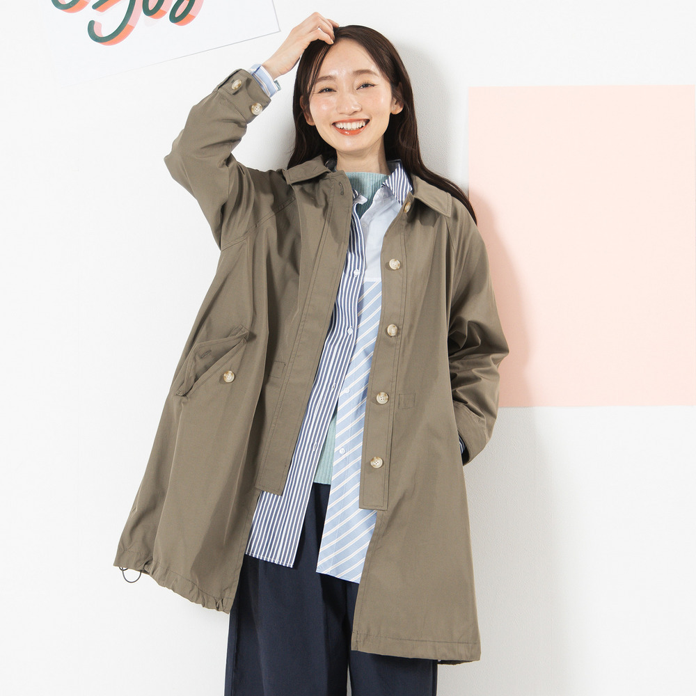 FONTLAB マルチウェイギャバジンステンカラーコート1