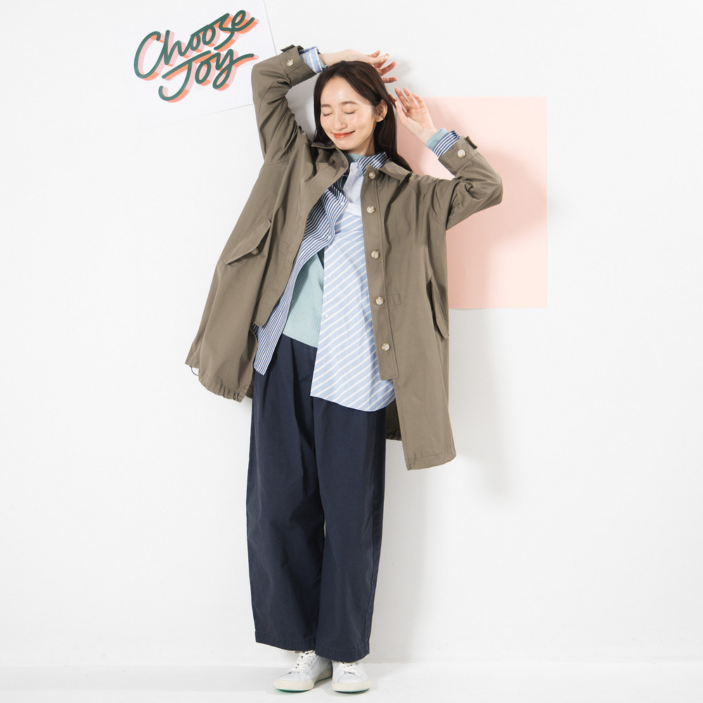 FONTLAB マルチウェイギャバジンステンカラーコート3