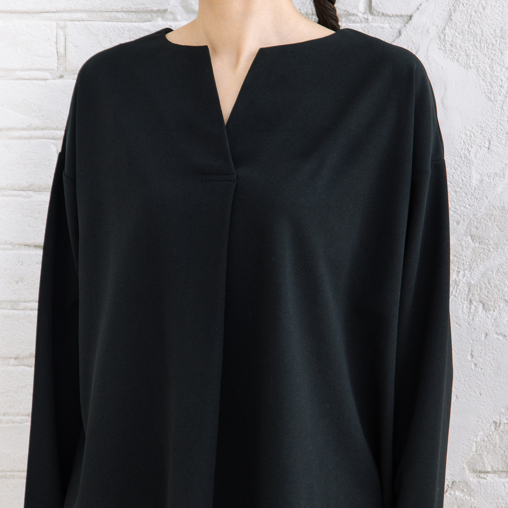 FONTLAB キーネックカットソー×ワイドタックパンツセットアップ15