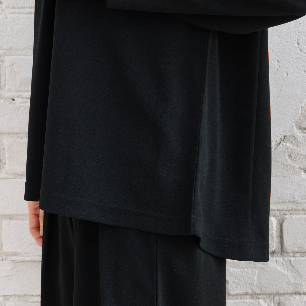 FONTLAB キーネックカットソー×ワイドタックパンツセットアップ17