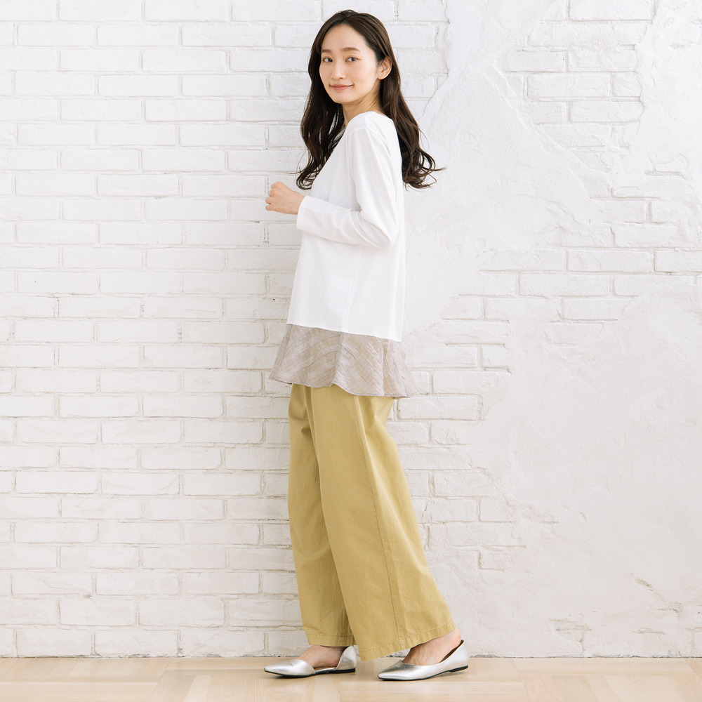 FONTLAB テープヤーンニットベスト×チェックフリルヘムインナーアンサンブル14