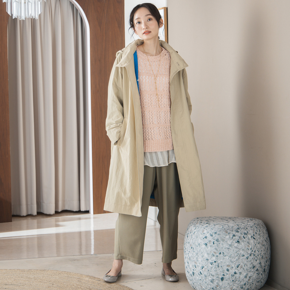 FONTLAB テープヤーンニットベスト×チェックフリルヘムインナーアンサンブル6