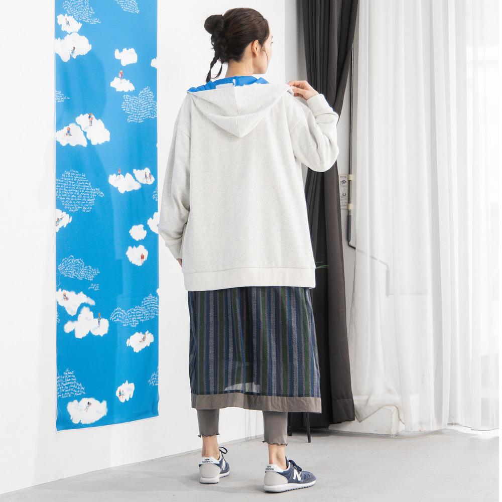 Bleu tango マチルダプリント裏毛ジップフーディ6