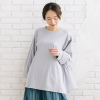 FONTLAB シルケットポンチ×布帛ギャザーコンビプルオーバー