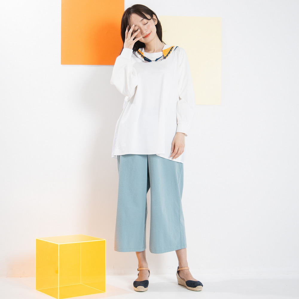 FONTLAB シルケットポンチ×布帛ギャザーコンビプルオーバー17