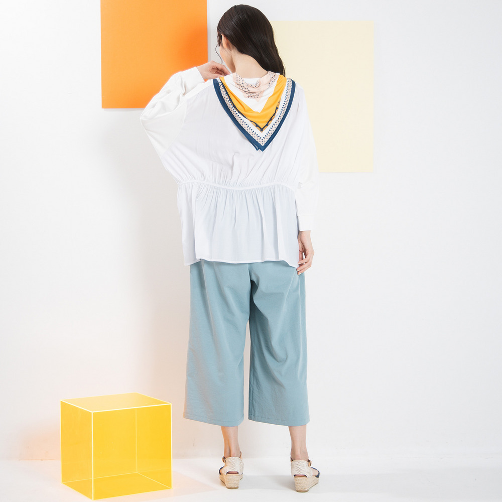 FONTLAB シルケットポンチ×布帛ギャザーコンビプルオーバー19