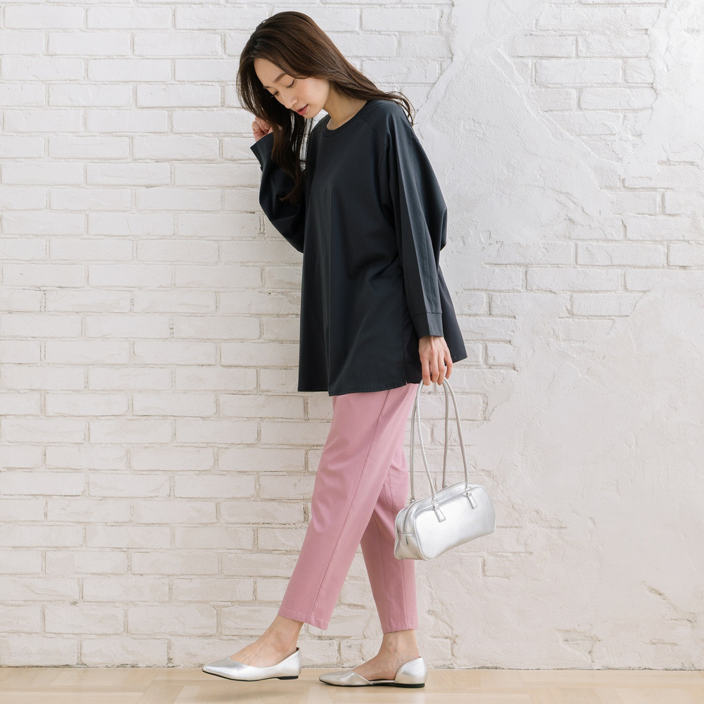 FONTLAB シルケットポンチ×布帛ギャザーコンビプルオーバー2