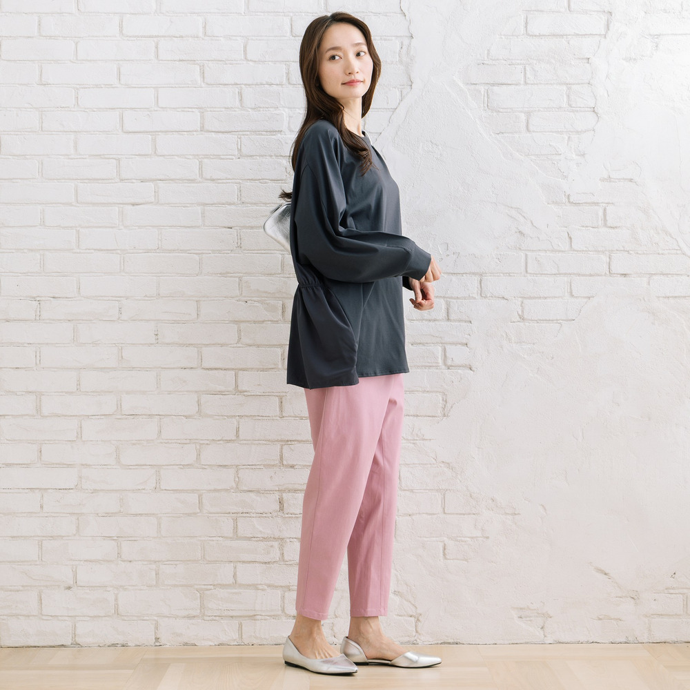 FONTLAB シルケットポンチ×布帛ギャザーコンビプルオーバー3