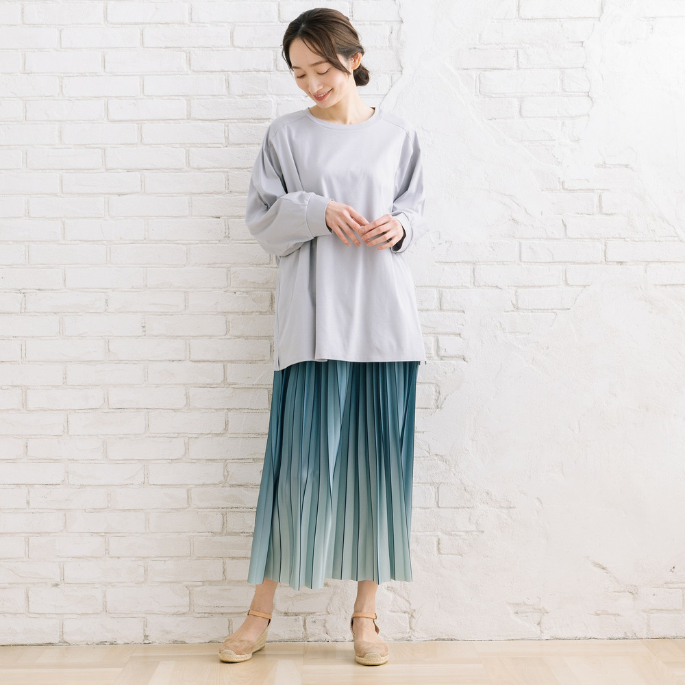 FONTLAB シルケットポンチ×布帛ギャザーコンビプルオーバー5