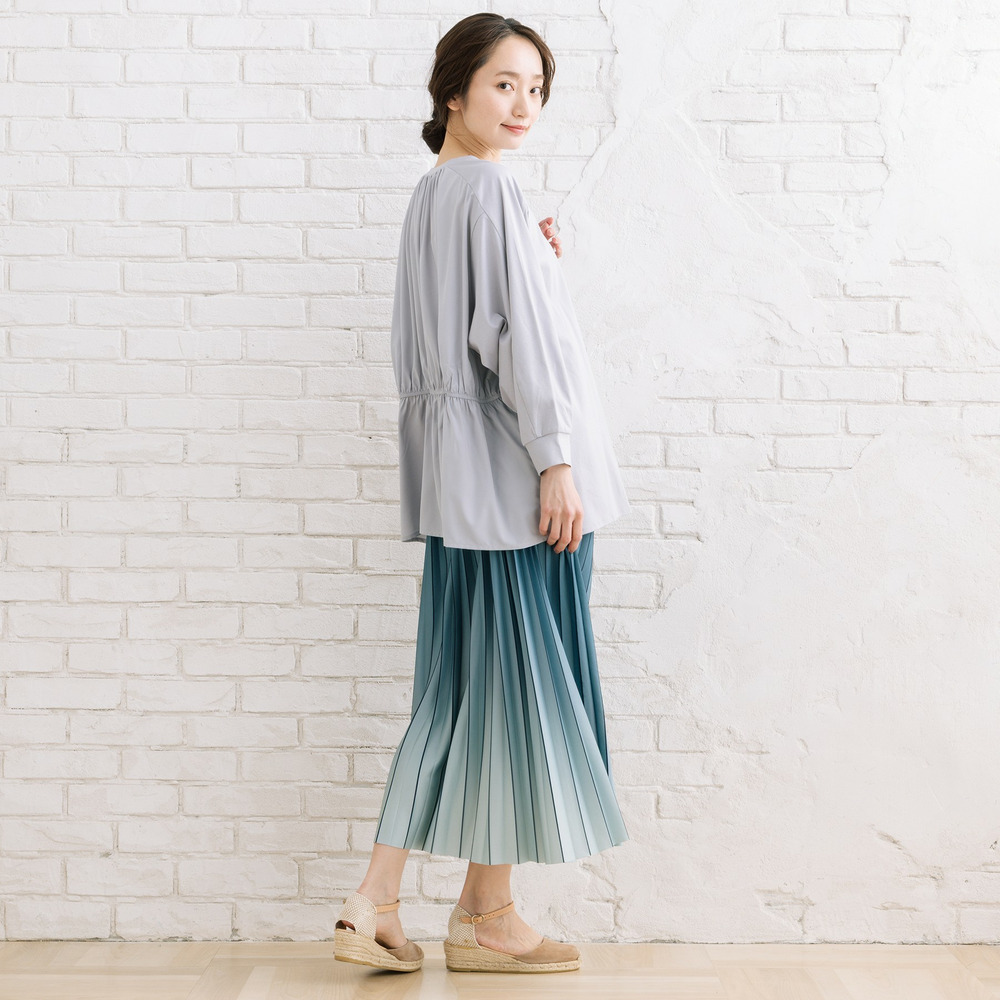 FONTLAB シルケットポンチ×布帛ギャザーコンビプルオーバー6