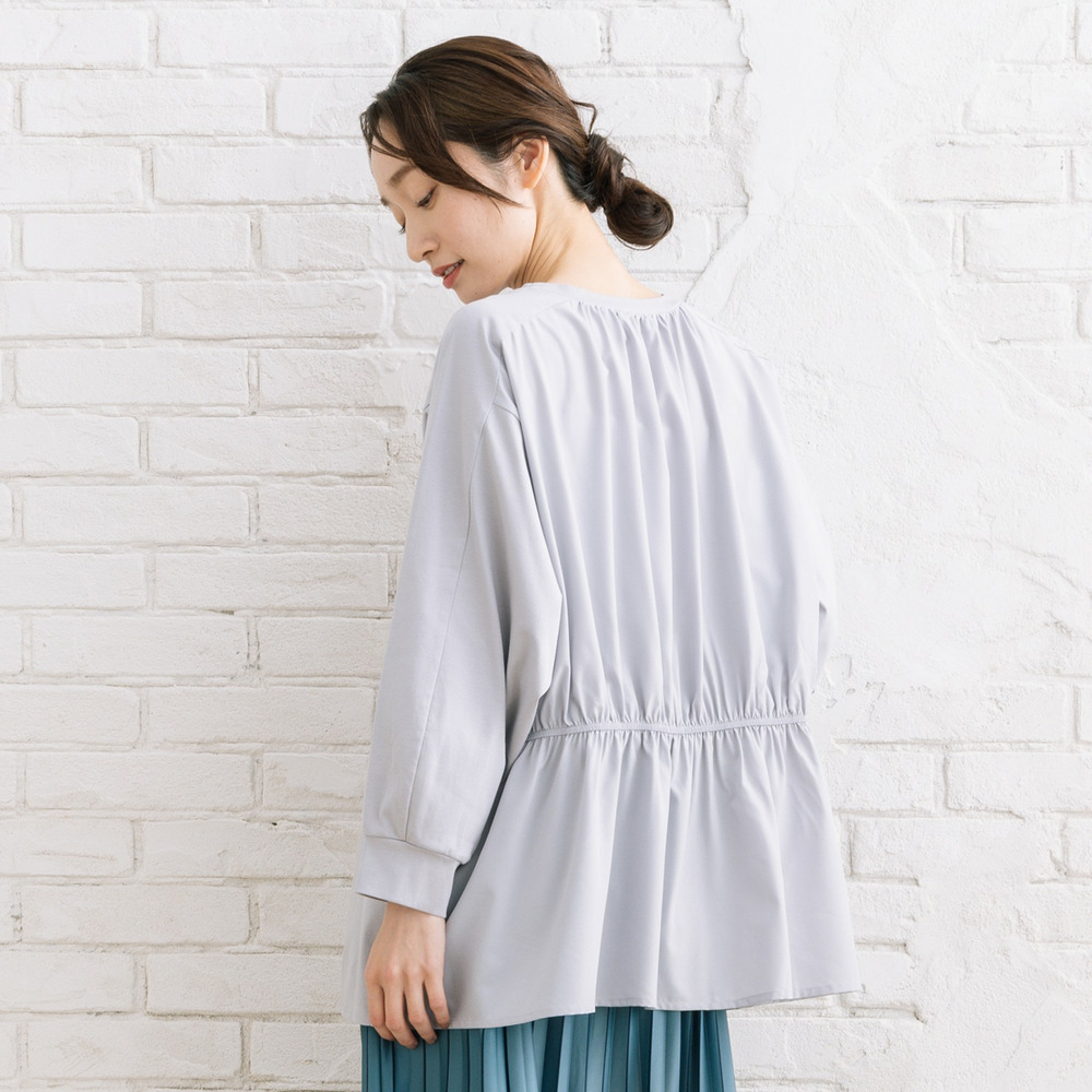 FONTLAB シルケットポンチ×布帛ギャザーコンビプルオーバー8