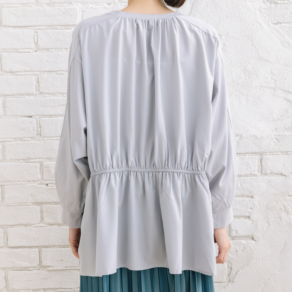 FONTLAB シルケットポンチ×布帛ギャザーコンビプルオーバー9