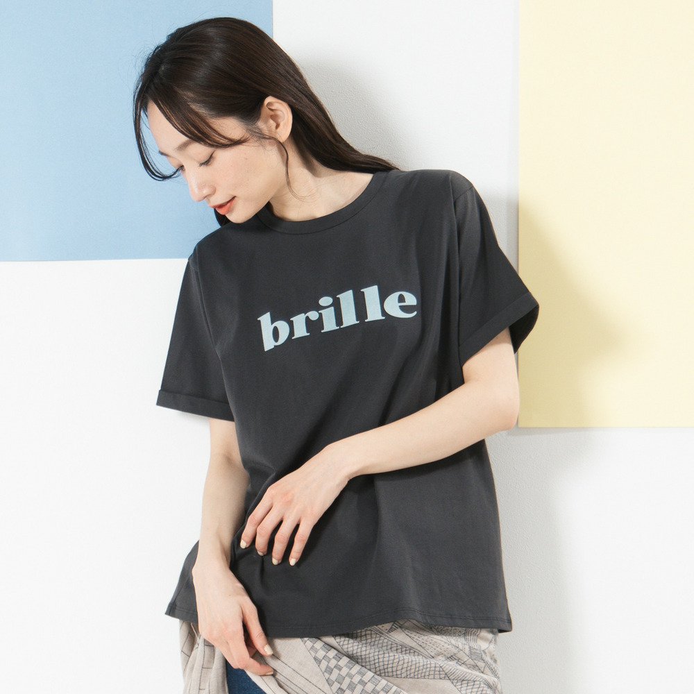 FONTLAB 【COOL・抗菌・消臭・】シルケットフロッキーロゴTシャツ