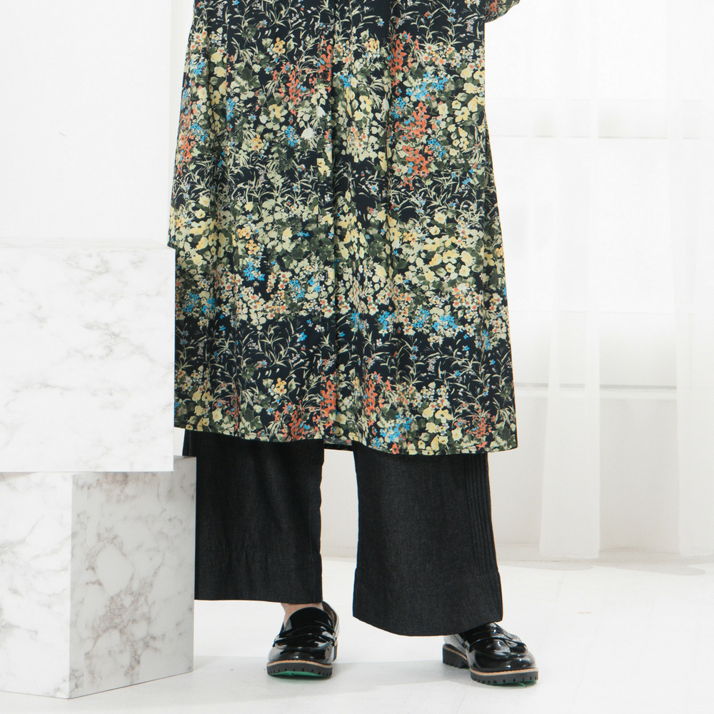 INDESIGN ピンタックラインデニムパンツ1