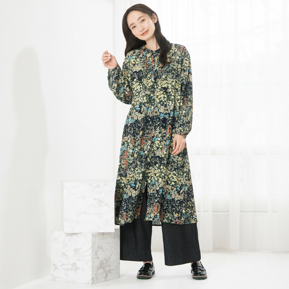 21号(6L~) INDESIGN ピンタックラインデニムパンツ6