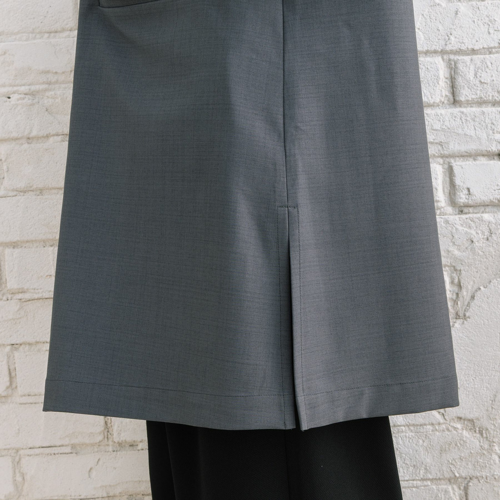 FONTLAB ナチュラルストレッチノーカラーロングジレ19