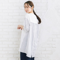 FONTLAB ストライプコンビシルケットチュニック