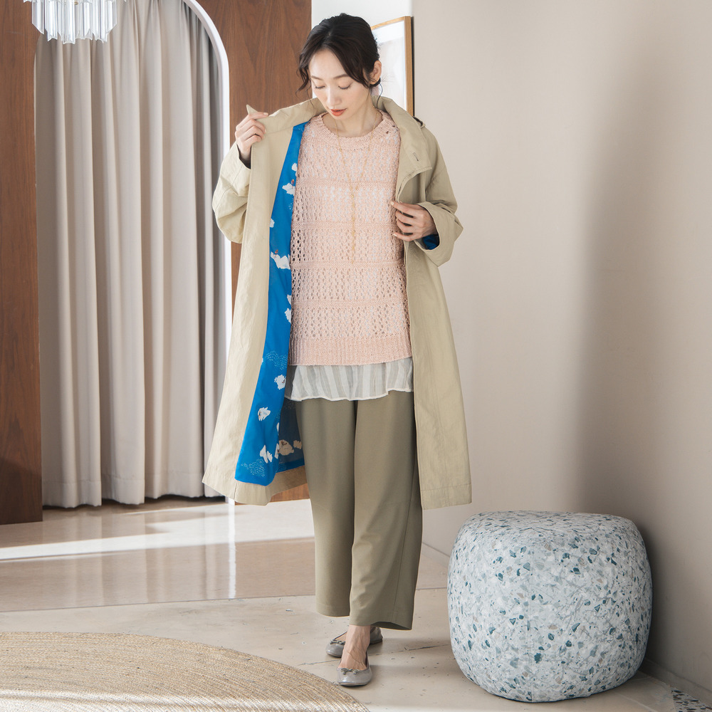 21号(6L~) Bleu tango マチルダプリント2WAYコート7