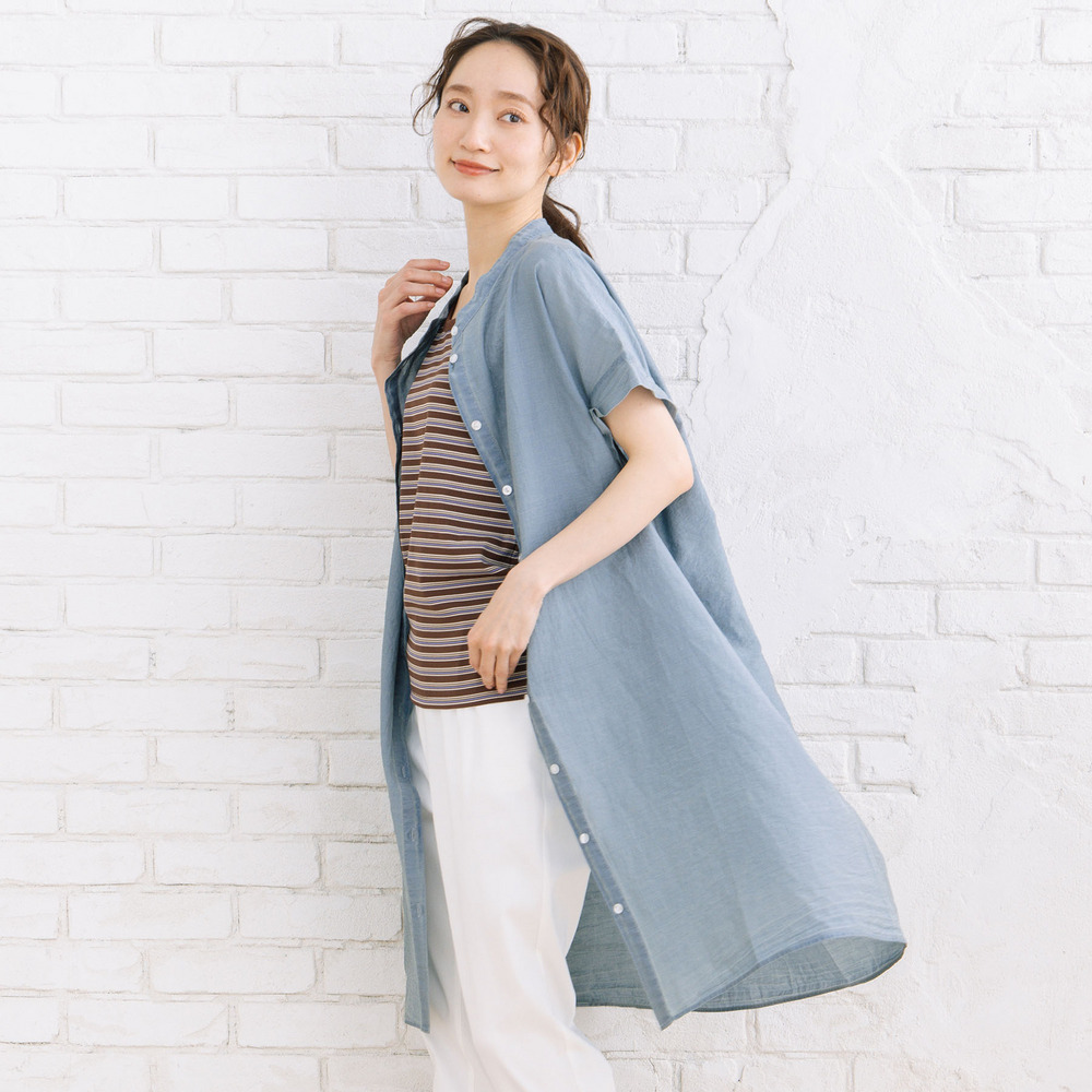 FONTLAB スーパーライトデニムチュニック1