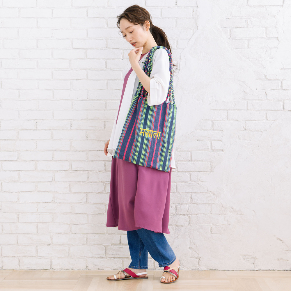 INDESIGN マルチストライプハンモックバッグ1
