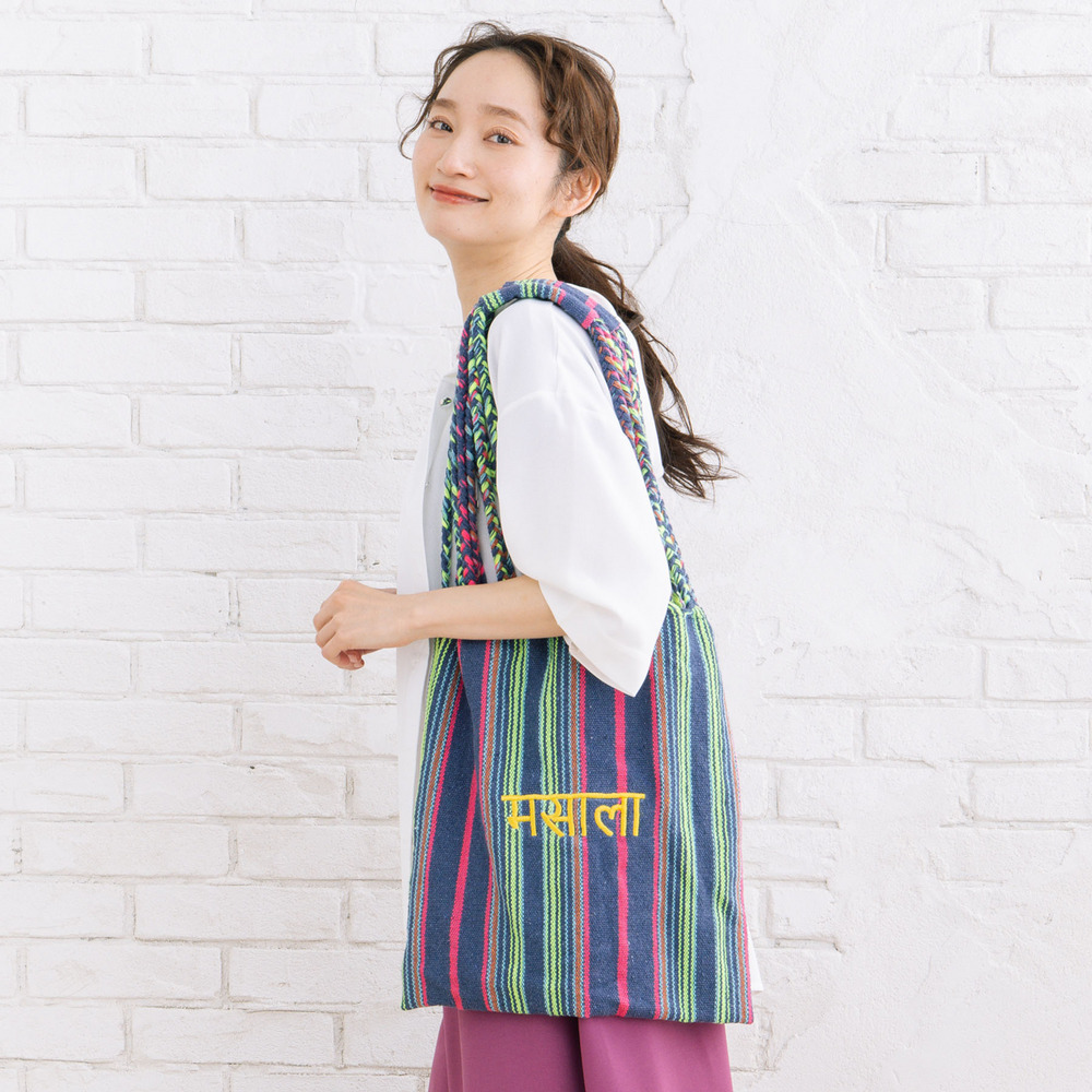 INDESIGN マルチストライプハンモックバッグ1