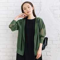 FONTLAB 【アンチピリング】シアーフーディーカーディガン