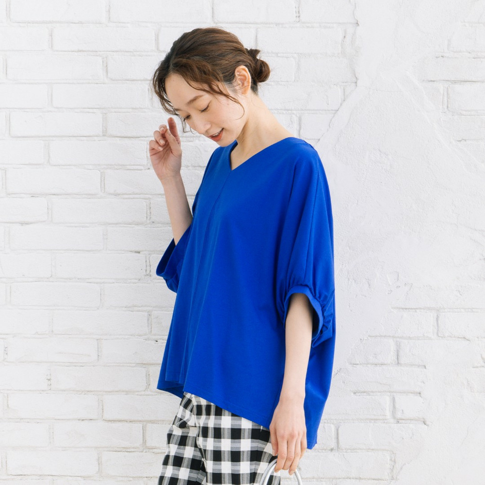 FONTLAB 【COOL・抗菌・消臭】シルケットVネックカットソー