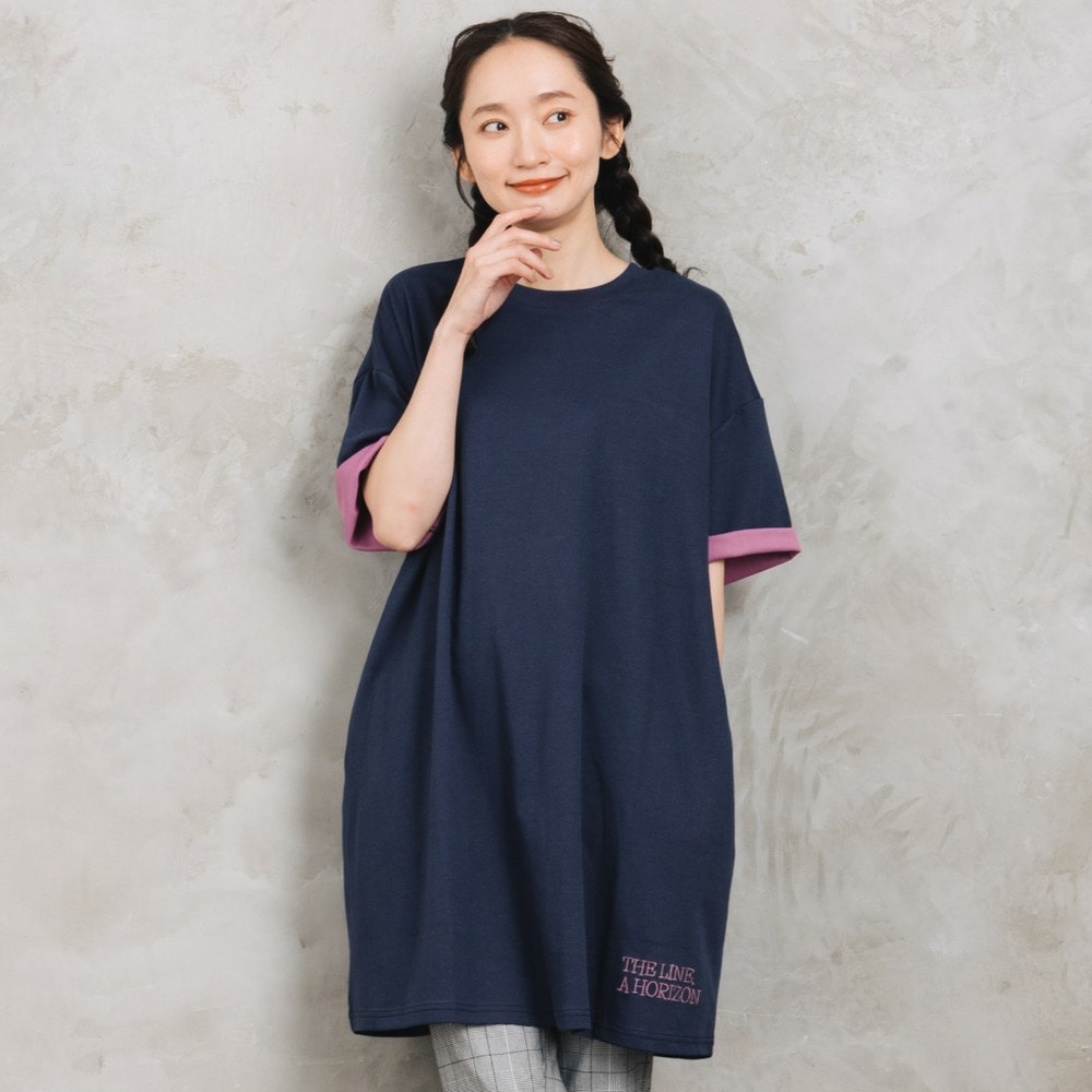 FONTLAB リバーカラー刺繍チュニック