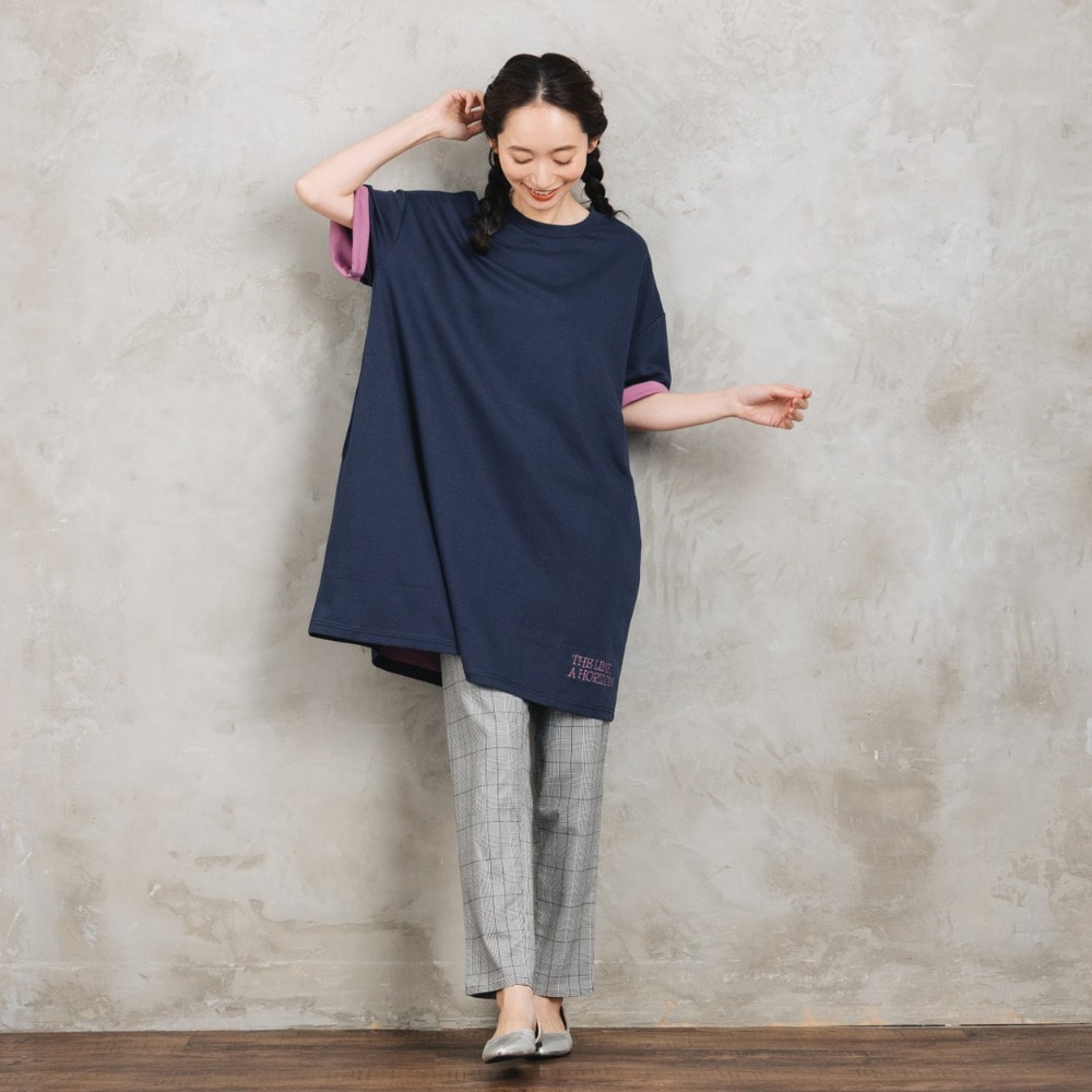 21号(6L~) FONTLAB リバーカラー刺繍チュニック【予約販売限定】10