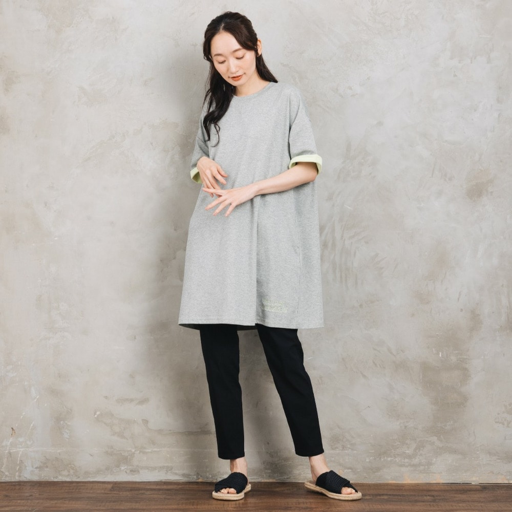 21号(6L~) FONTLAB リバーカラー刺繍チュニック【予約販売限定】6
