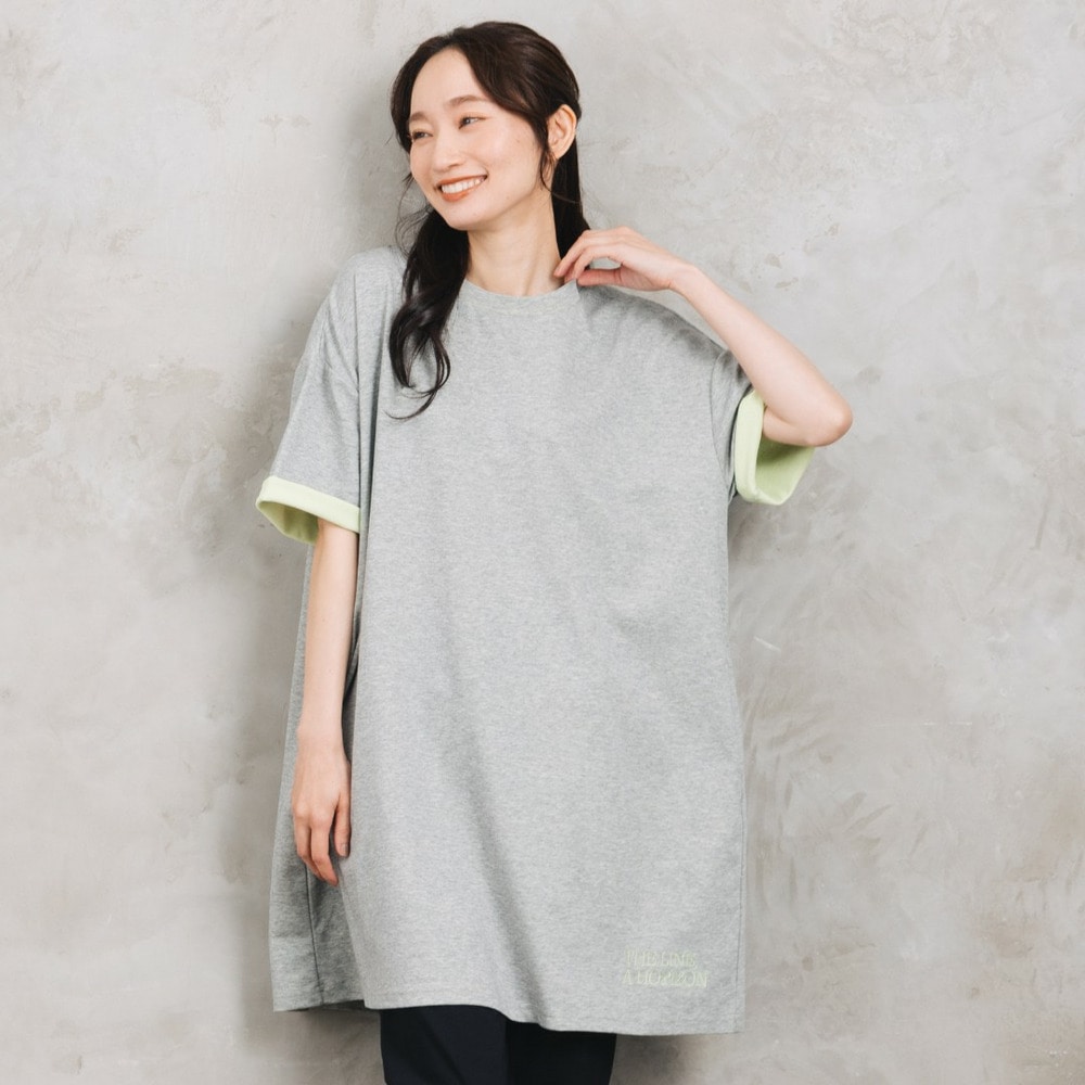 21号(6L~) FONTLAB リバーカラー刺繍チュニック【予約販売限定】1