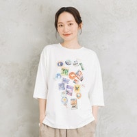 Bleu tango [Rogique]Jorney Memoriesプリント七分袖Tシャツ