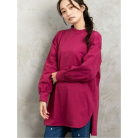  15号(3L) FONTLAB バックボタンハイネックカットソー