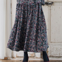  15号(3L) INDESIGN フラワー＆ペイントアソートスカート