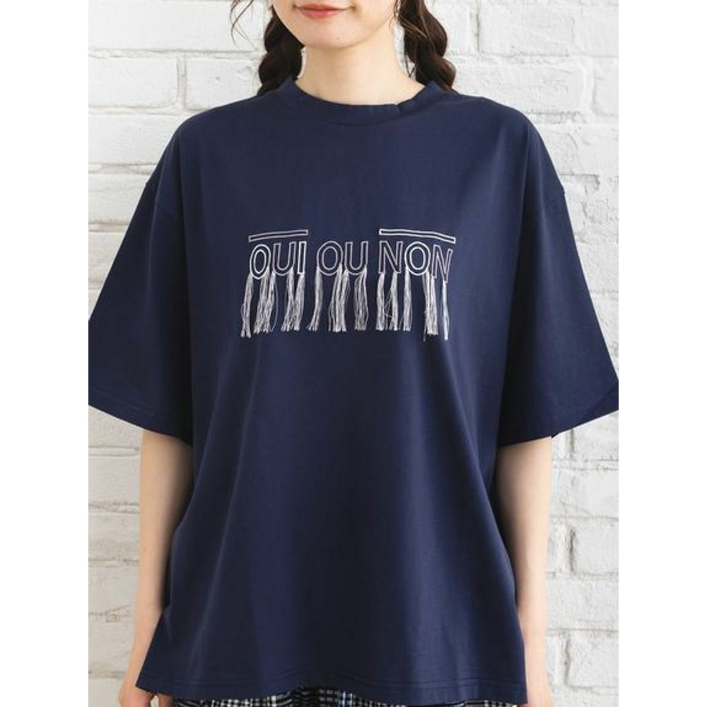 【大きいサイズ】 15号(3L) FONTLAB フリンジロゴシルケットTシャツ11